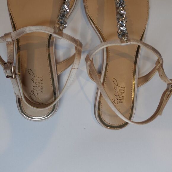 BADGLEY MISCHKA Jewel Flat Sandals size 6.5 - Picture 6 of 7